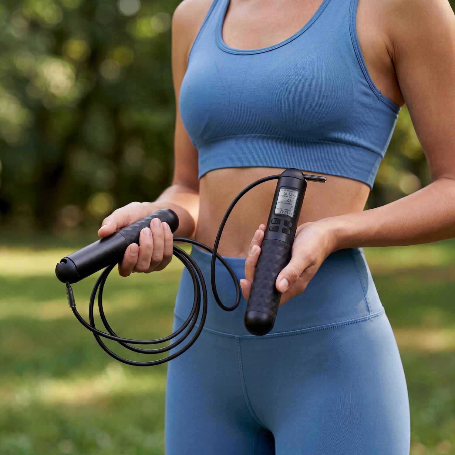 JUMP ROPE WITH LOAD COUNTER WIRELESS DISPLAY BT 2IN1 GYMTEK Brand Gymtek
