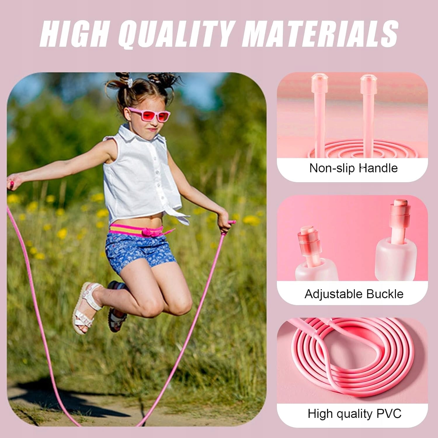 JUMP ROPES TRAINING 2 PIECES ADJUSTABLE 2,8M FITNESS Model skakanka