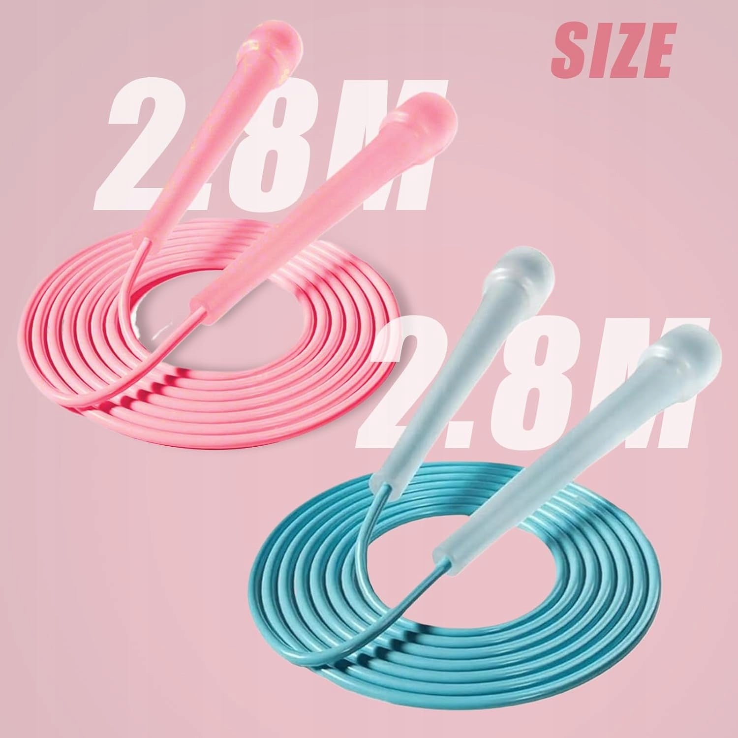JUMP ROPES TRAINING 2 PIECES ADJUSTABLE 2,8M FITNESS Packaging status original