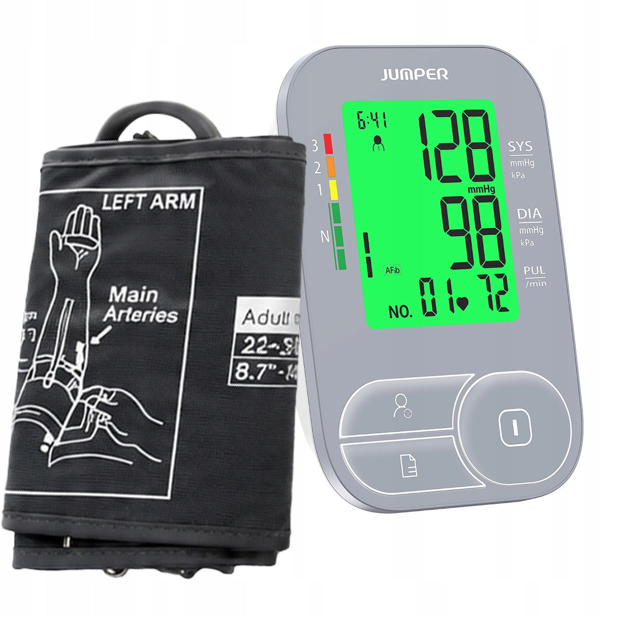 JUMPER JPD-HA200C Medical Shoulder Blood Pressure Monitor + MEASUREMENT DIARY Medical device yes