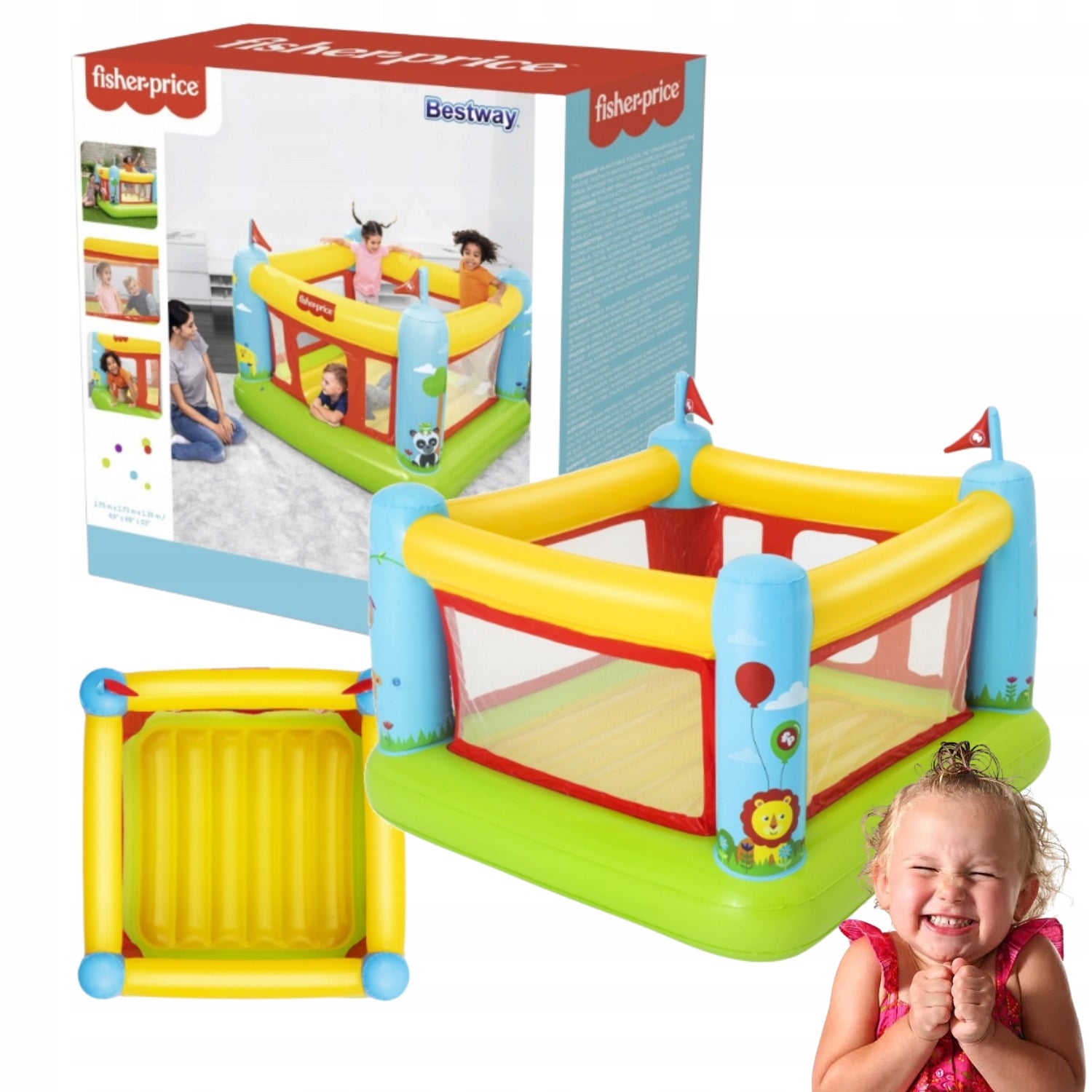 JUMPING CASTLE TRAMPOLINE INFLATABLE FISHER PRICE 175CM