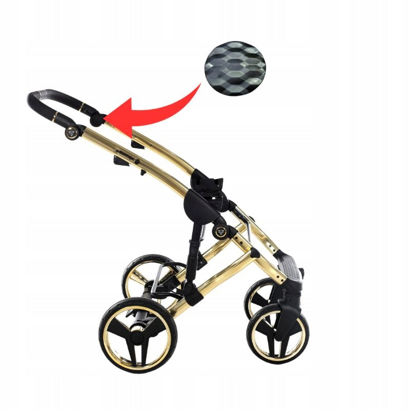 JUNAMA Button, handle adjustment button, grooved, black Brand Junama