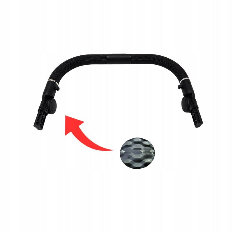 JUNAMA Button, handle adjustment button, grooved, black