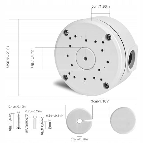 JUNCTION BOX FOR MONITORING CAMERA WATERPROOF 120X120MM 2 PCS. Manufacturer code SWC5908151655559