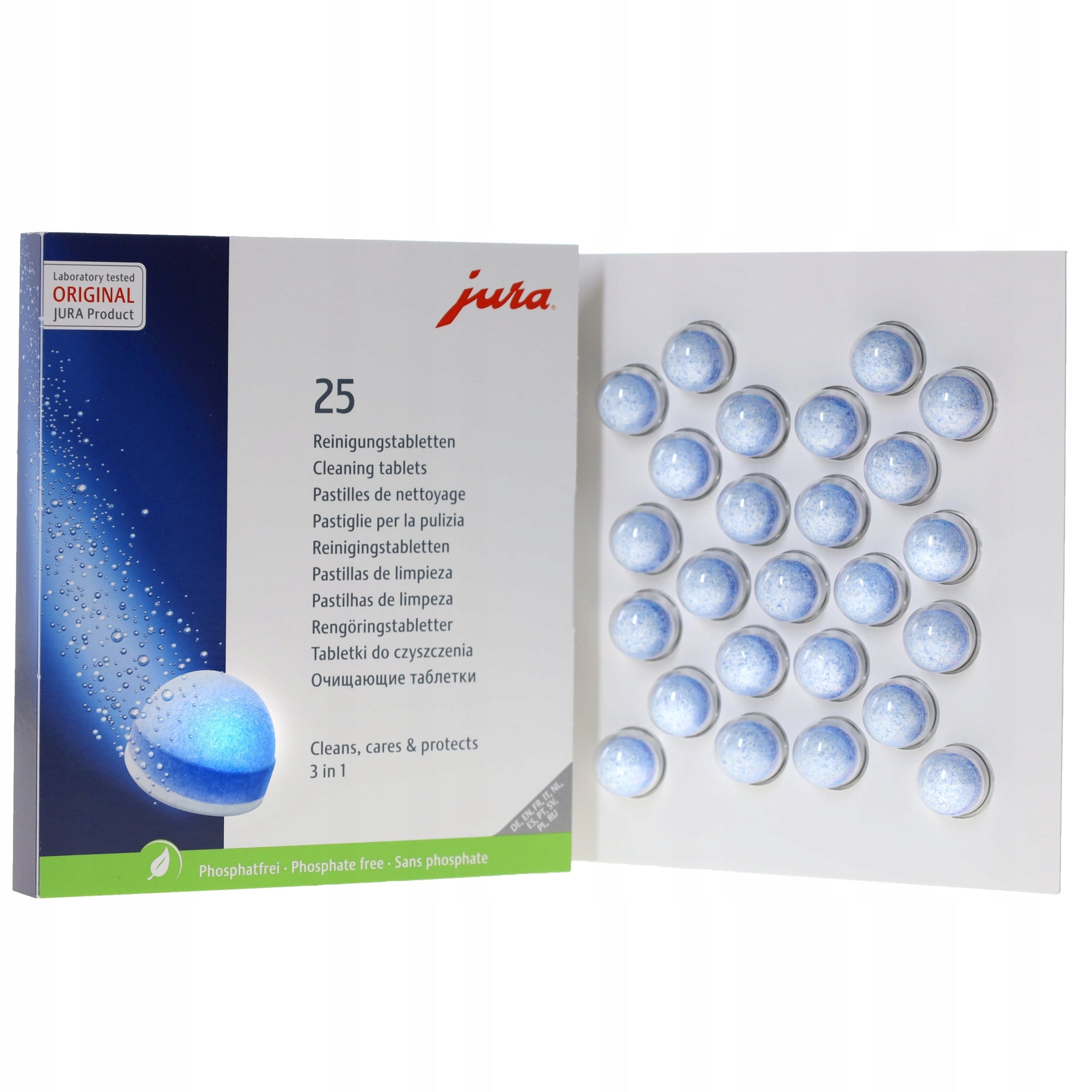JURA Cleaning tablets coffee machine 25pcs 3-phase ORIGINAL Brand Jura