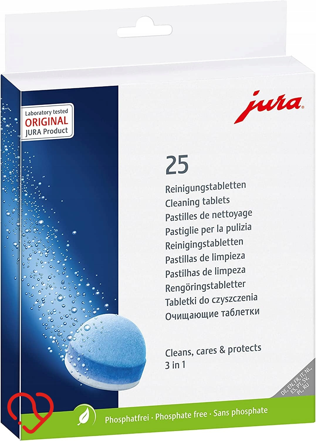 JURA Cleaning tablets coffee machine 25pcs 3-phase ORIGINAL