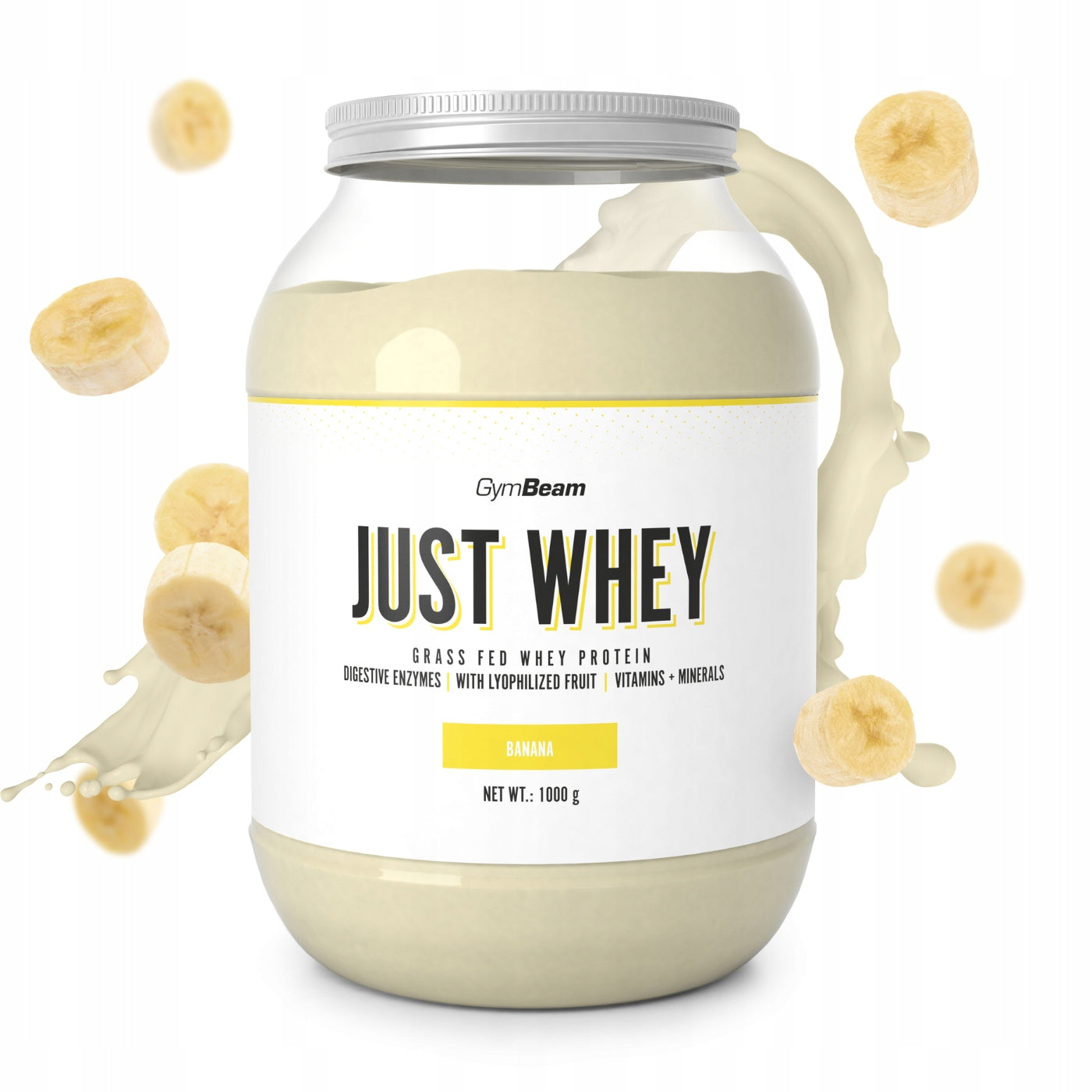 JUST WHEY WPC WPI WPH GymBeam 1000g banana