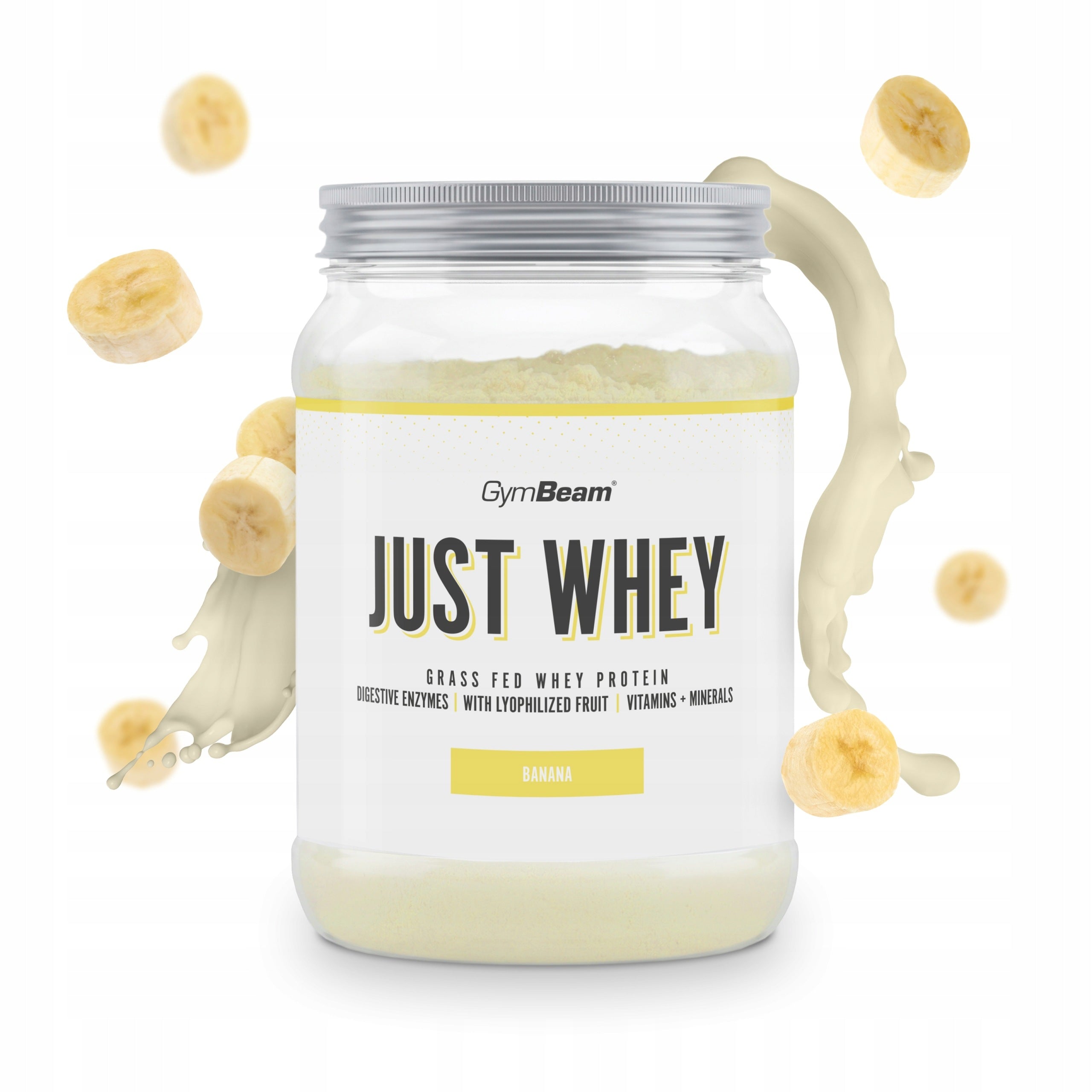 JUST WHEY WPC WPI WPH GymBeam 500g banana