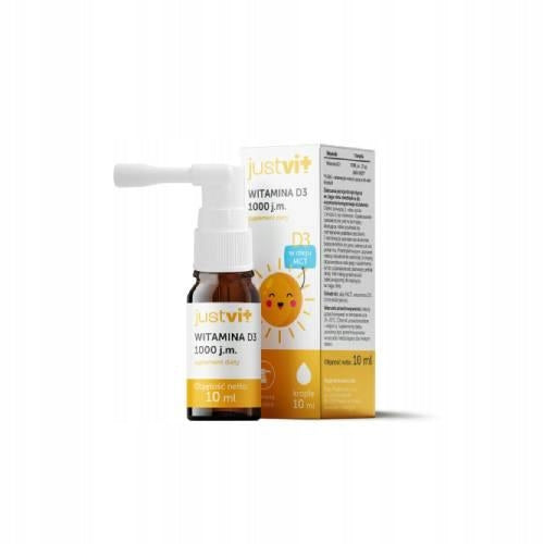 JUSTVIT VITAMIN D3 1000 IU, DROPS 10ml
