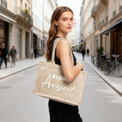 JUTE BAG SMALL GIFT FOR WOMAN KEY CHAIN ECO-FRIENDLY Manufacturer code Bez marki