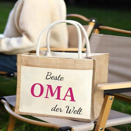 JUTE BAG WITH KEY CHAIN FOR GRANDMA BIRTHDAY GIFT Manufacturer code Bez marki