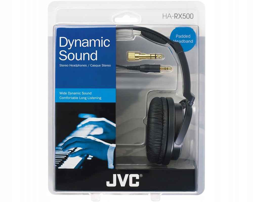 JVC HA-RX500 DYNAMIC SOUND ON-EAR HEADPHONES BLACK Brand JVC