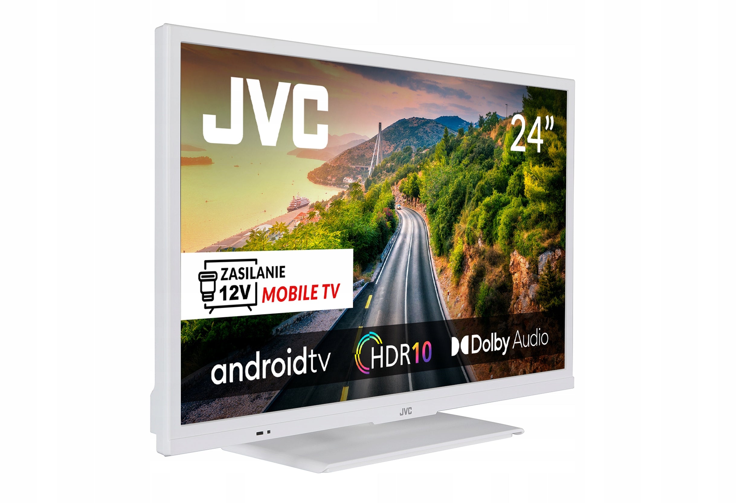 JVC LT-24VAHM33W White 24" TV for 12V / 230V ANDROID TV Brand JVC