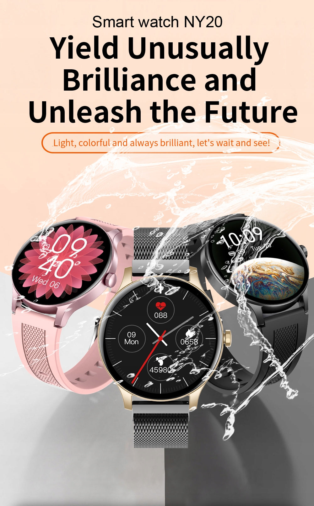 JYK Smartwatch SENBONO NY20 360*360 FOR ios and android Brand no brand