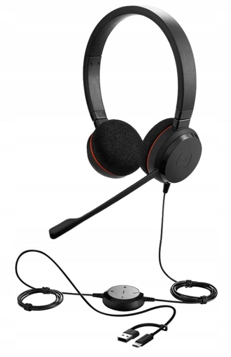 Jabra Evolve 20 MS Stereo Wired Headphones