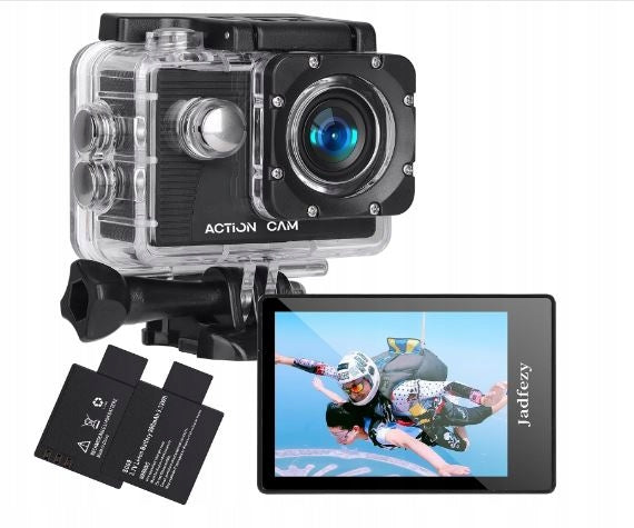 Jadfezy Action Camera FHD 1080P/12MP Full HD