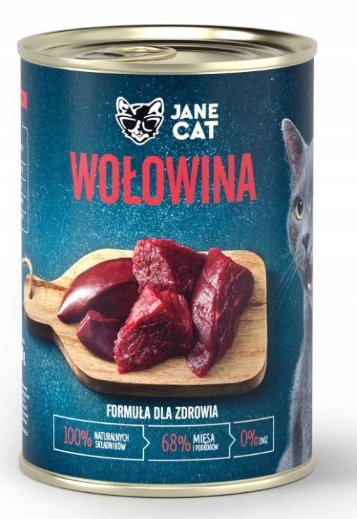 Jane Cat ADULT WET BEef FOOD 400g