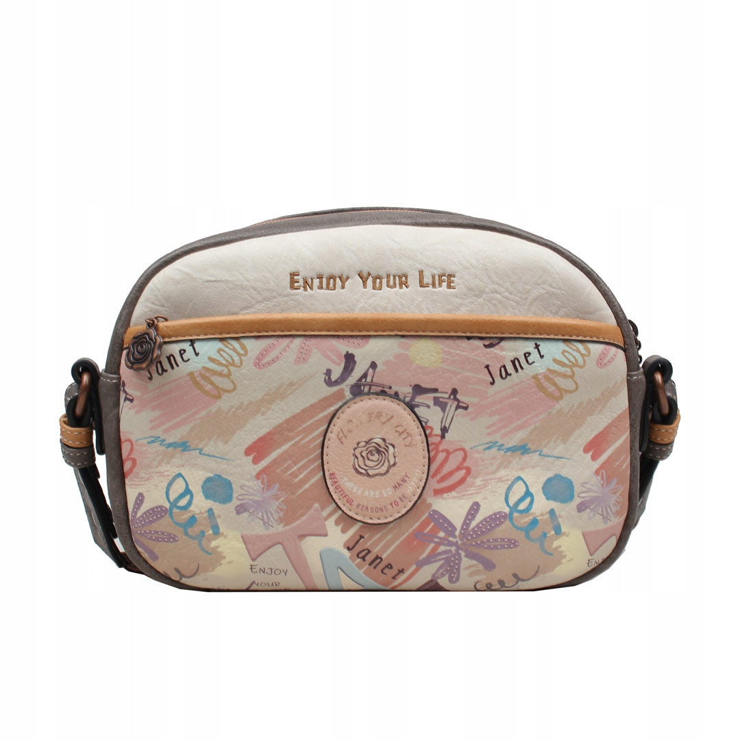 Janet Denese: FLOWER CITY - Crossbody bag, J-007B Brand no brand
