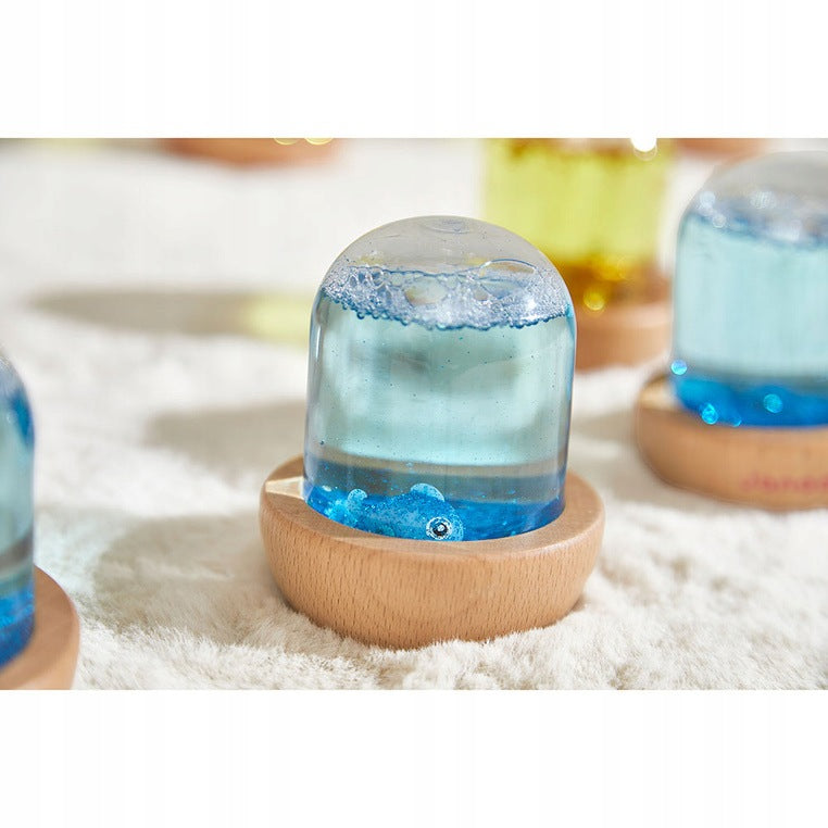 Janod Sensory Snowball Shiny with Glitter Blue 12 m+ Packaging status original