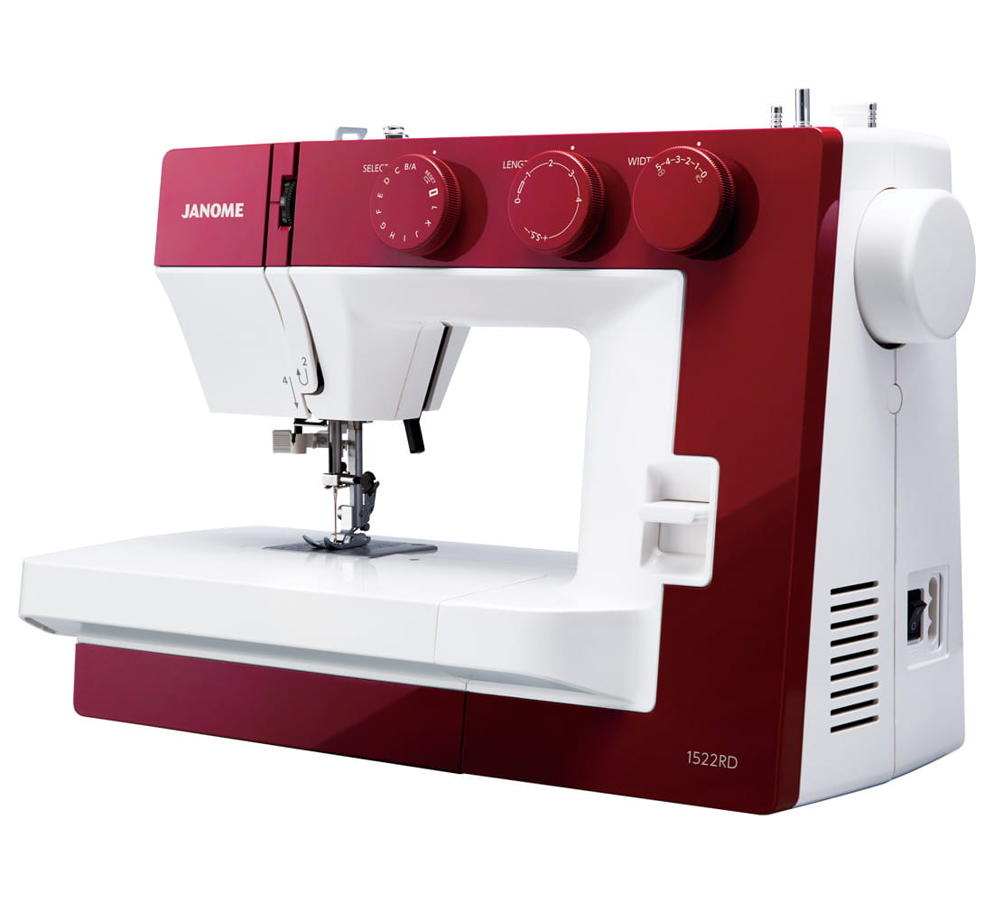 Janome 1522 RD red home sewing machine 25 stitches