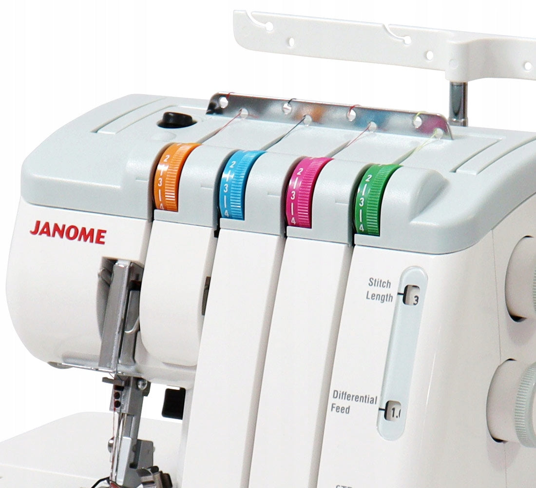 Janome 744D overlock 4 thread with mere - rolling + sewing courses Number of stitches 4
