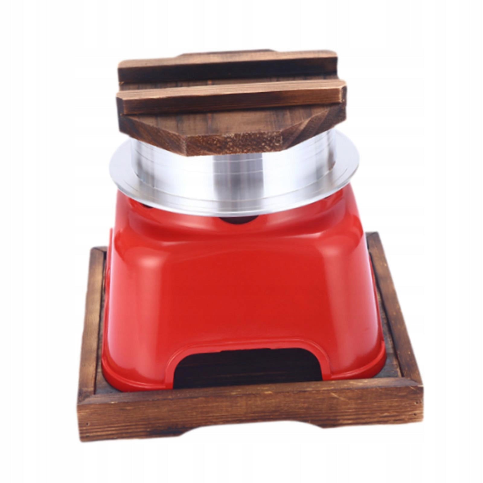 Japanese Rice Pot Non Stick Stovetop Aluminum Alloy Pot Stand Red 16.5 cm