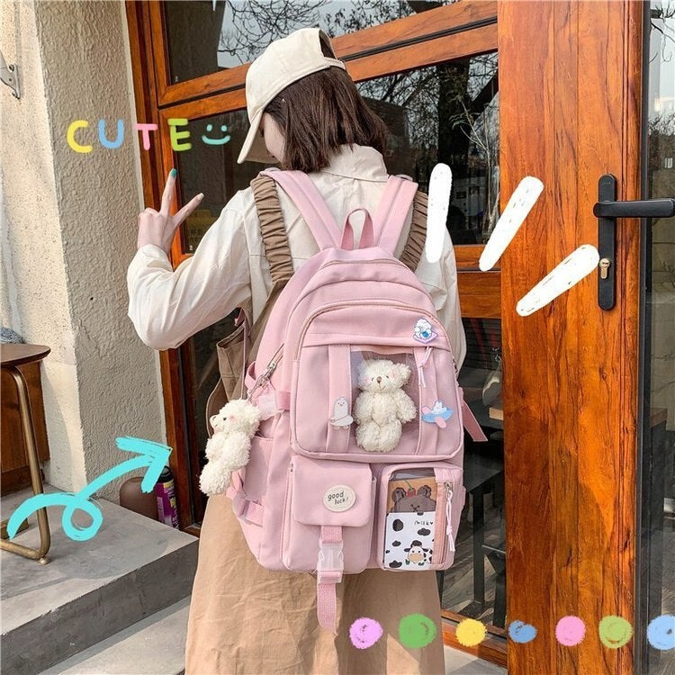 Japanese School Backpack for Girls with Bears Manufacturer code QSDAF