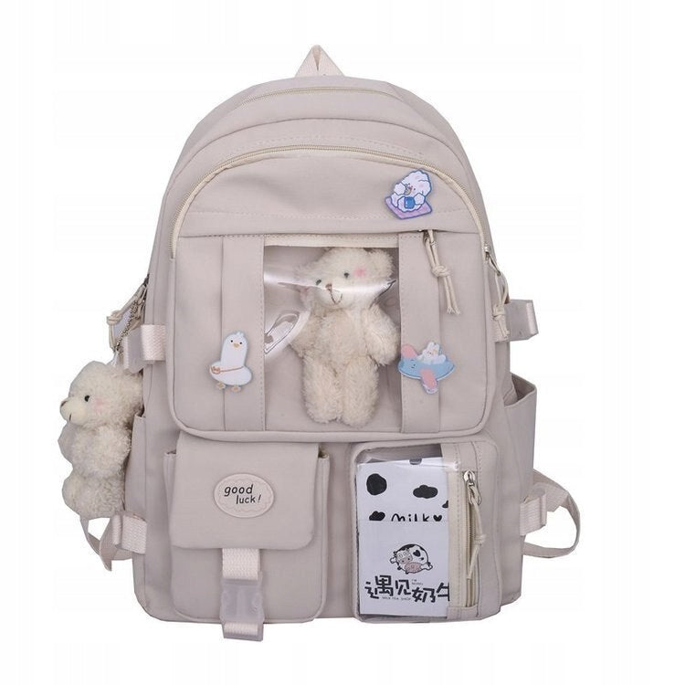Japanese School Backpack for Girls with Bears