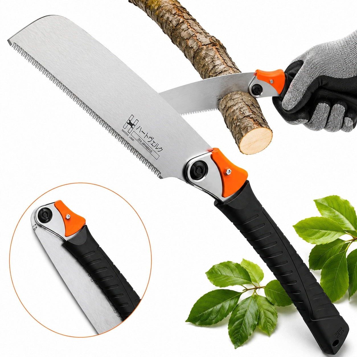 Japanese folding saw HARDTWERK Kataba 240 mm SK4 for ZEN wood