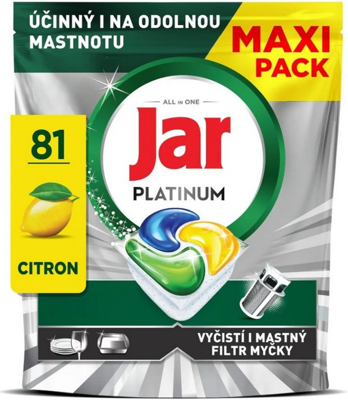 Jar Platinum tablety do myčky, 81 ks