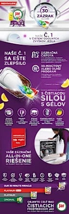 Jar kapsuly do umývačky riadu Platinum Plus All In One Lemon Miracle, 45 ks Brand Jar