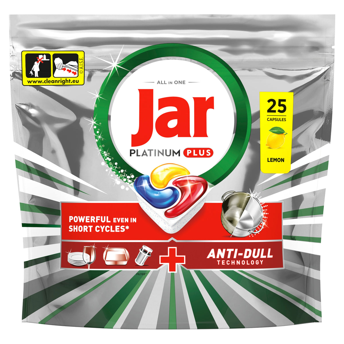 Jar tablety do myčky Platinum Plus All in One 5x25 ks Packaging status original