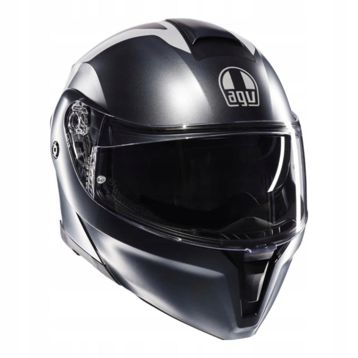 Jaw Helmet AGV Streetmodular Resia Grey/Silver/Red Size M
