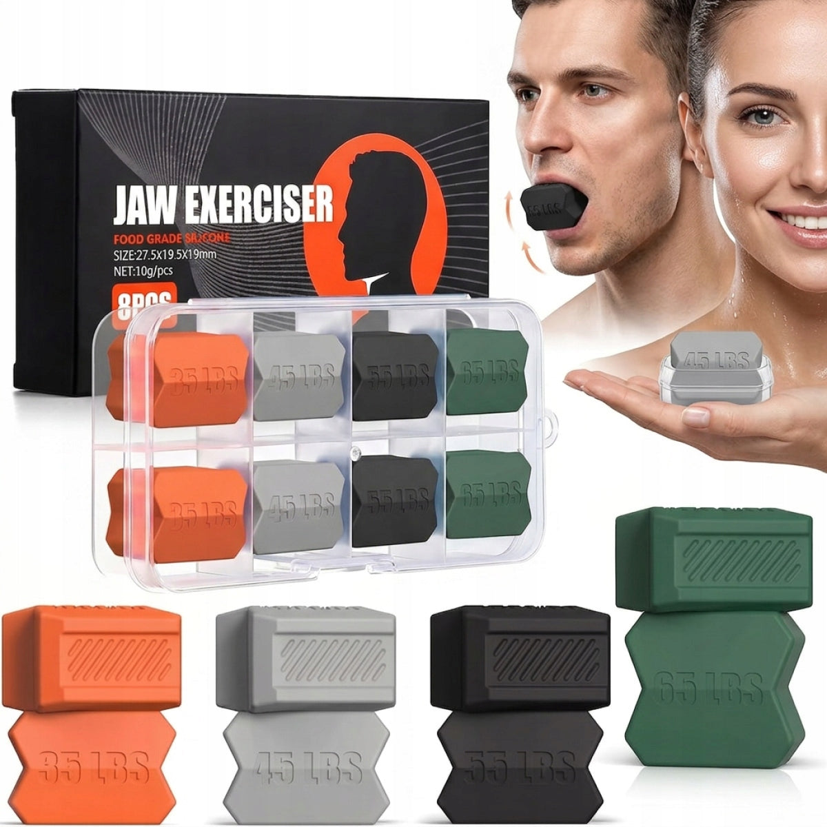 Jaw Line Trainer Jaw Muscle Exercise Training 4 Levels 8el.