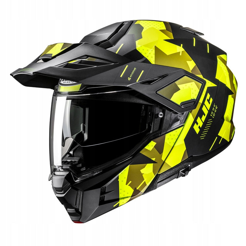 Jaw Motorcycle Helmet with visor HJC I80 Roki Black/Yellow M