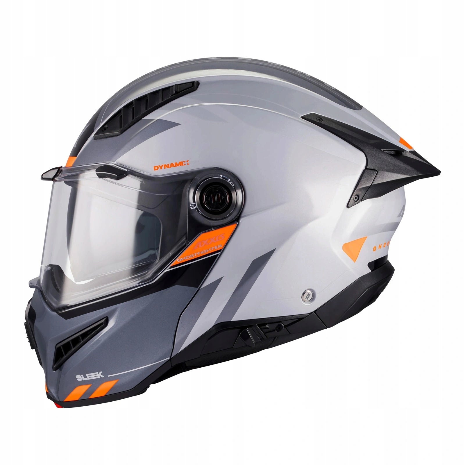 Jaw helmet AXXIS GHOSTFIGHTER SV SLEEK A2 GLOSS grey graphite FREEBIES Size XS