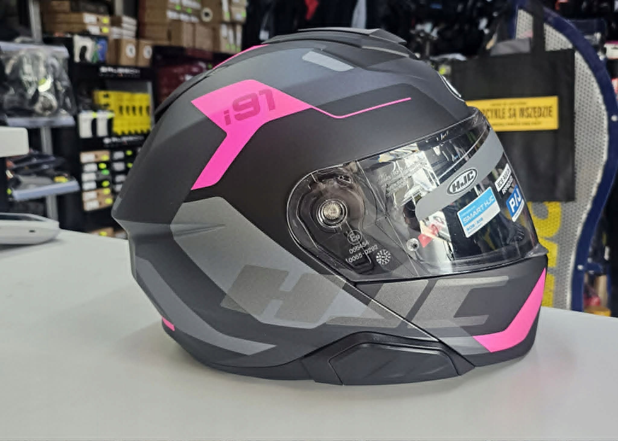 Jaw helmet HJC I91 black/pink CARST size S Manufacturer HJC