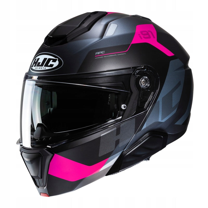 Jaw helmet HJC I91 black/pink CARST size S