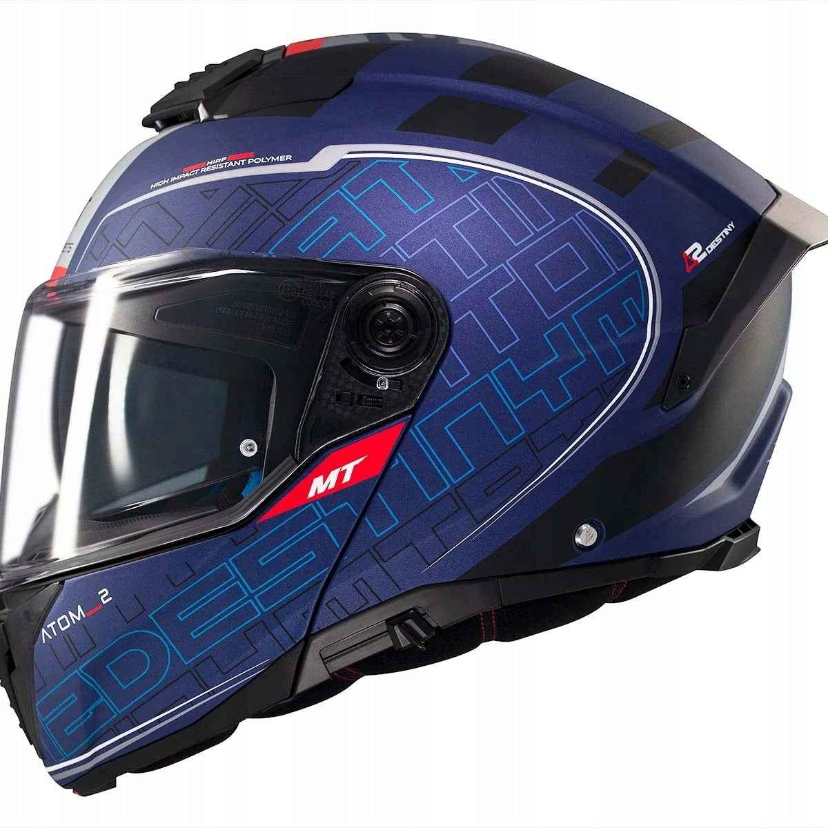 Jaw helmet MT Helmets ATOM 2 SV Destiny C7 matt ros. M