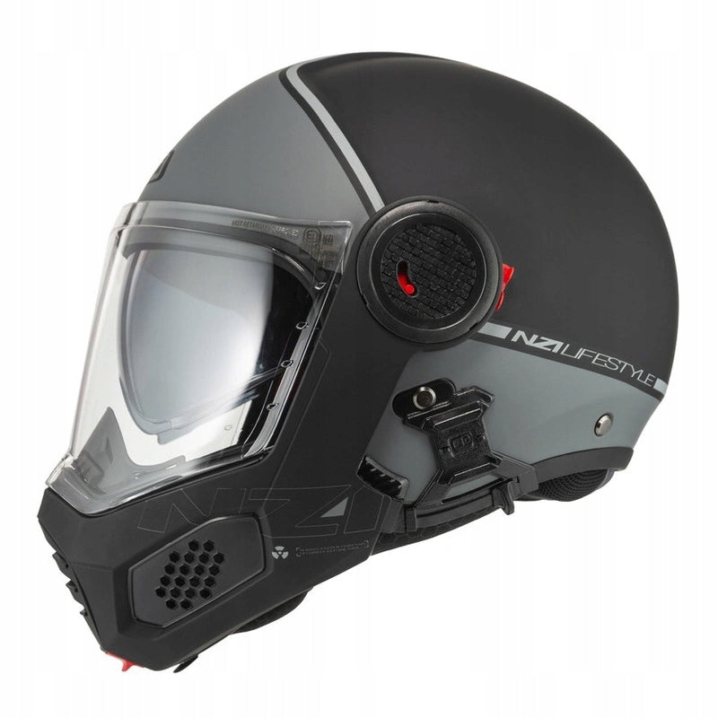 Jaw helmet NZI MINIMOD SMART BLACK ANTRACITE MATT black grey FREEBIES