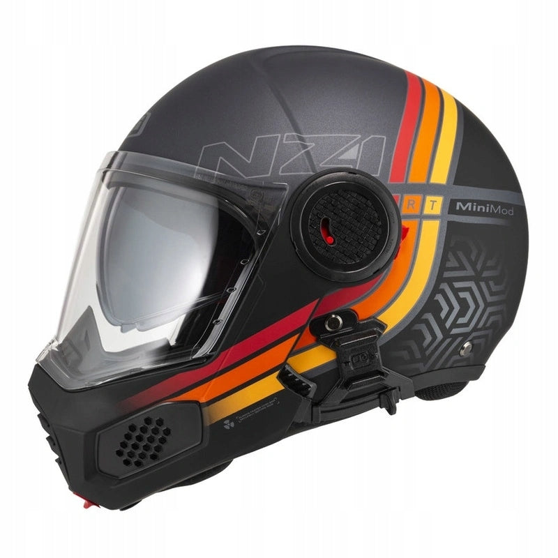 Jaw helmet NZI MINIMOD WATSON BLACK ANTRACITE MATT grey black FREEBIES