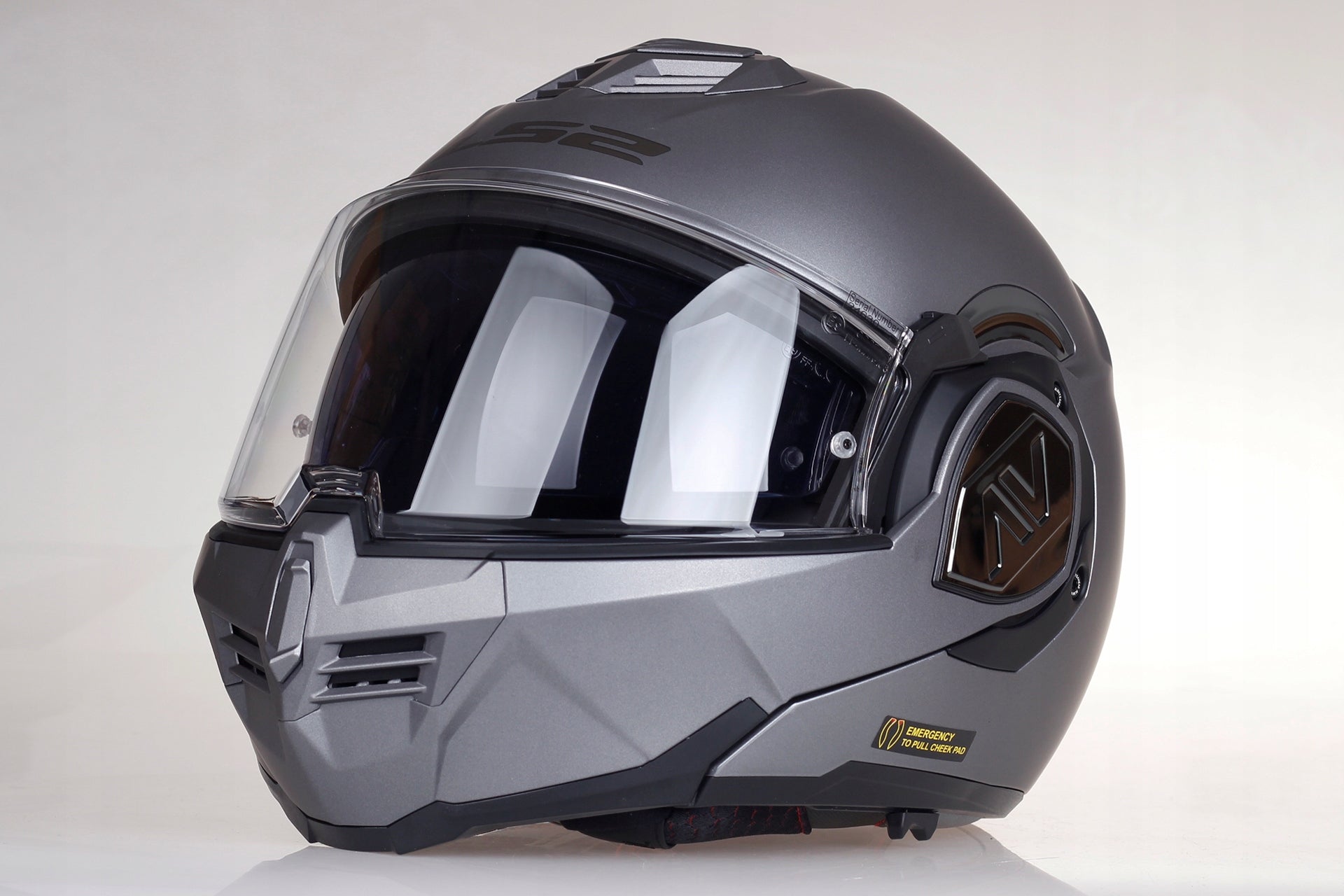 Jaw motorcycle helmet LS2 FF906 ADVANT titanium ECE 22.06 PINLOCK blend Manufacturer's catalog number AK5690610078