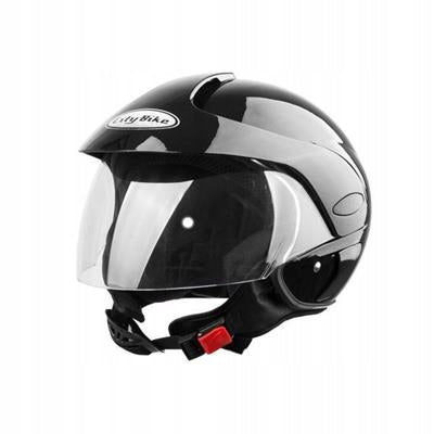 Jawless moto helmet WL-703 black gloss XS