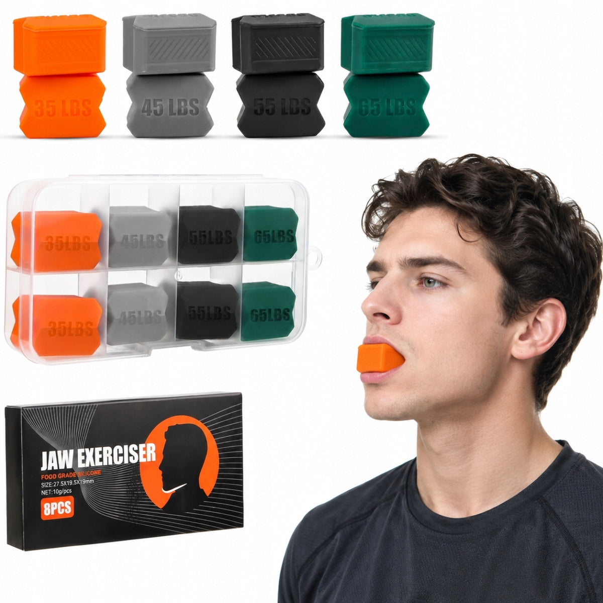 Jawline Exerciser for JAWLINE JAWLINER MUSCLE EXERCISE 8pcs.