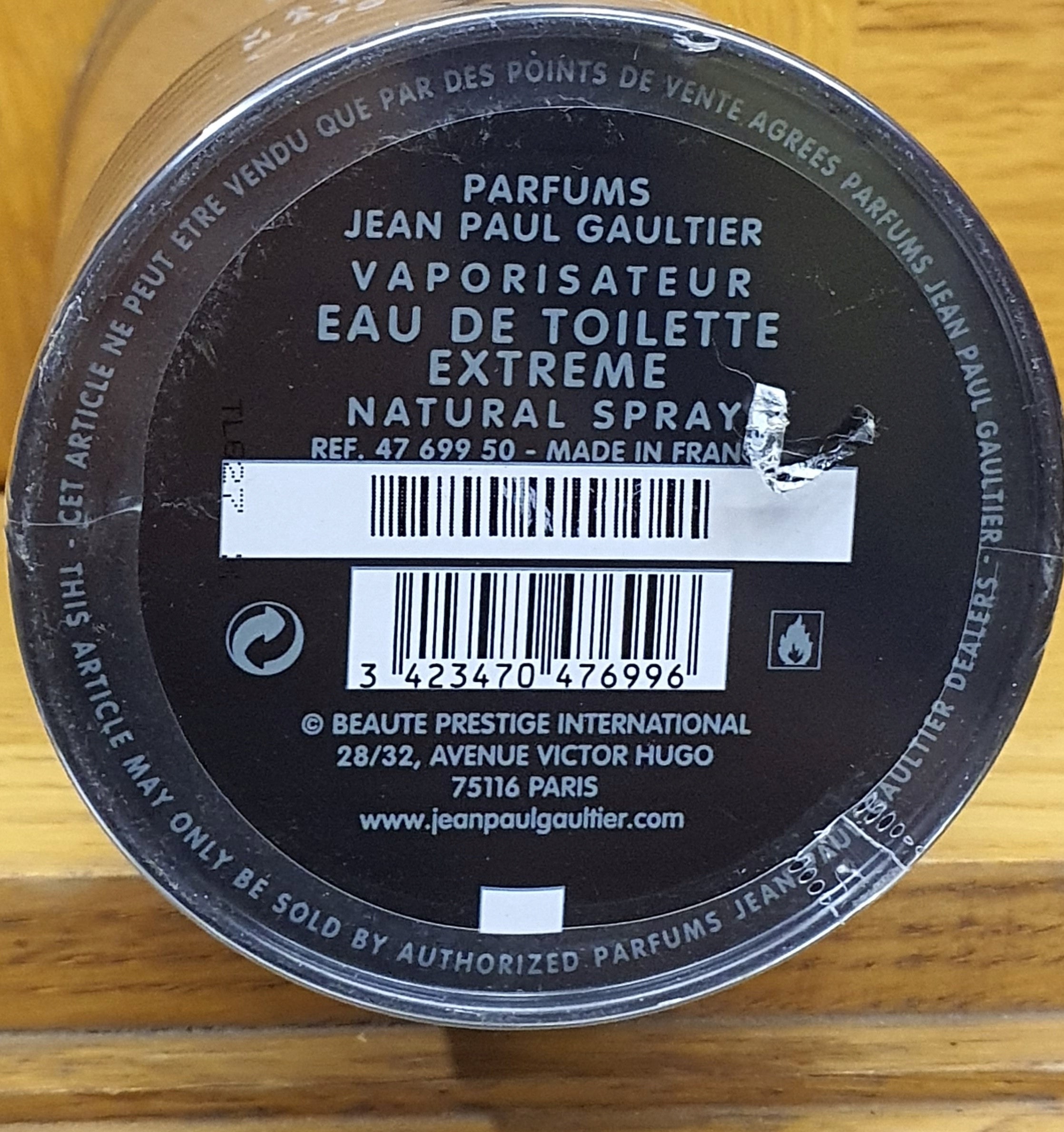 Jean Paul Gaultier Le Male Terrible Extreme 75ml Manufacturer code 3423470476996