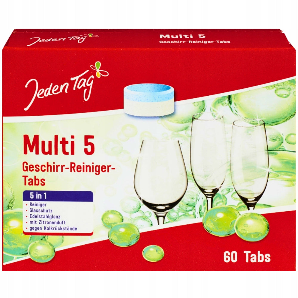Jeden Tag Multi 5 Dishwasher Tablets 5 in 1 60 Pack