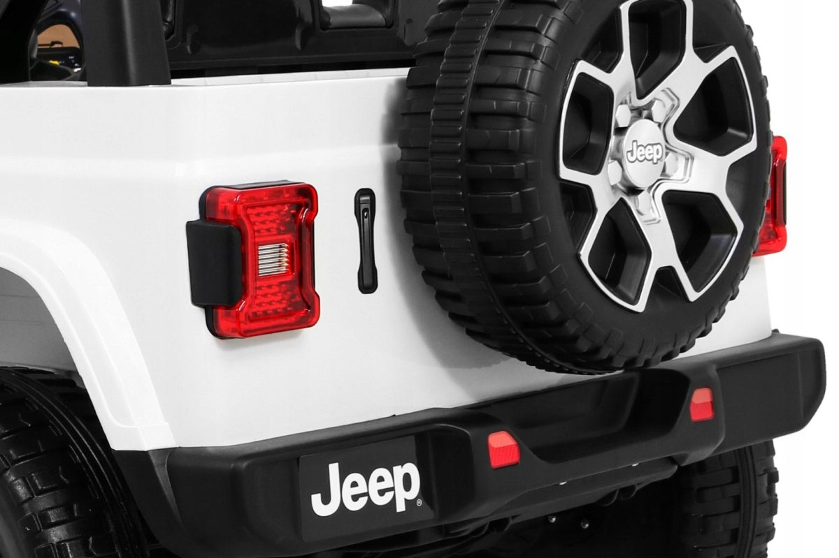 Jeep Wrangler Rubicon Battery Pack for Kids White Pilot Maximum load 35 kg