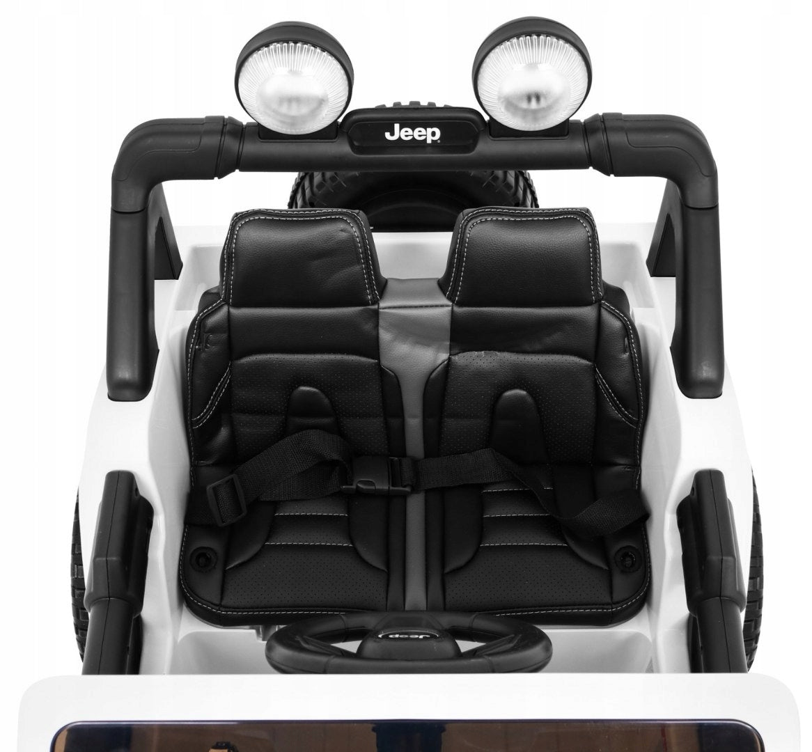 Jeep Wrangler Rubicon Battery Pack for Kids White Pilot Vehicle length 126 cm