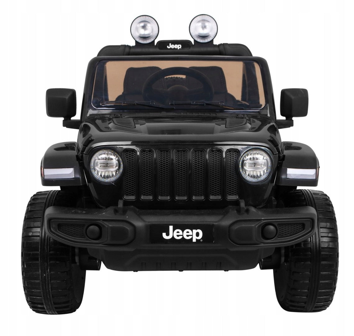 Jeep Wrangler Rubicon Rechargeable Battery Pack for Kids Black Pilot Radio MP3 LED Brand Ramiz