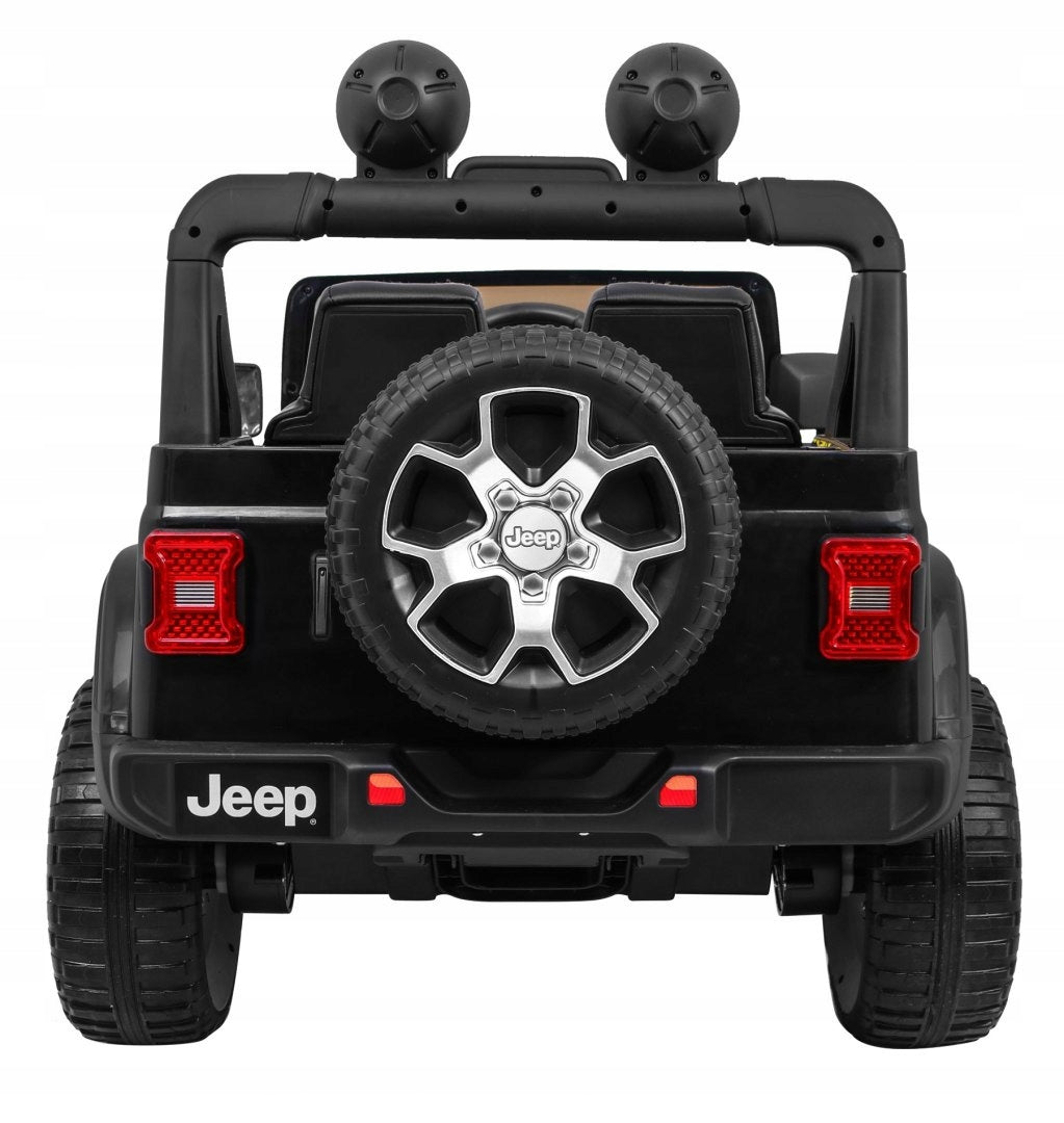 Jeep Wrangler Rubicon Rechargeable Battery Pack for Kids Black Pilot Radio MP3 LED Maximum load 35 kg